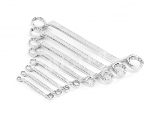 Набор ключей накидных двусторонних 8 шт. (8-36) хромированных HORTZ