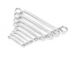 Набор ключей накидных двусторонних 8 шт. (8-36) хромированных HORTZ