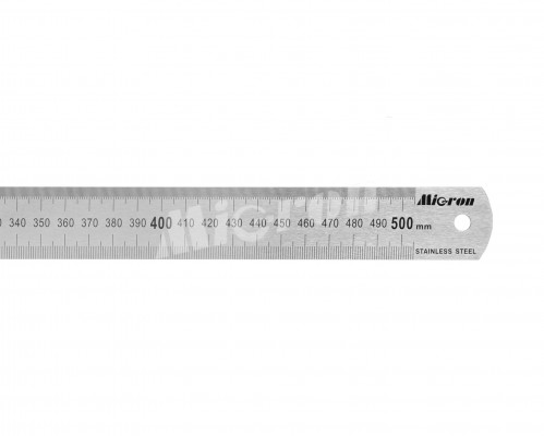 Линейка измерительная  500х30мм металлическая Micron