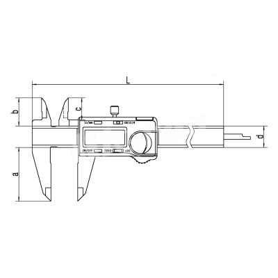 Штангенциркуль ШЦЦ-1-200 0,01 электр. ABS 111-102-40 Guanglu