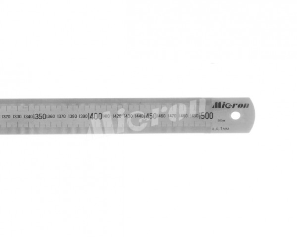 Линейка измерительная 1500х38х1.5мм металлическая Micron