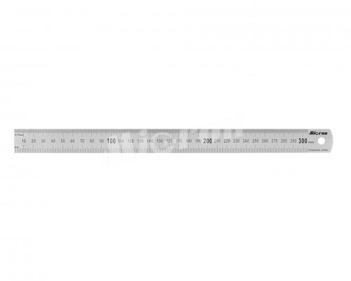 Линейка измерительная  300х25.4мм металлическая Micron с поверкой