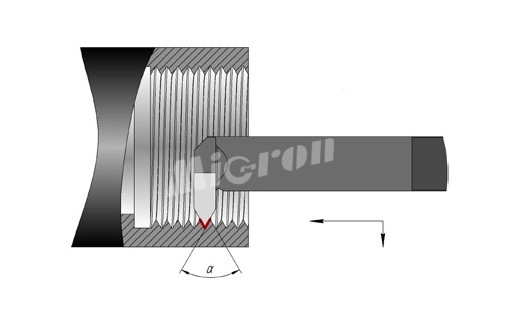Резец токарный резьбовой для внутренней метрической резьбы ГОСТ 18885-73 20х20х200 ВК8 КИЗ