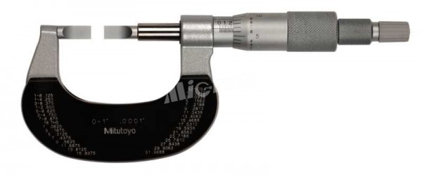 Микрометр лезвийный МКЛ-  1" 0,001" (0-1") (тип лезвий A) 122-125 Mitutoyo