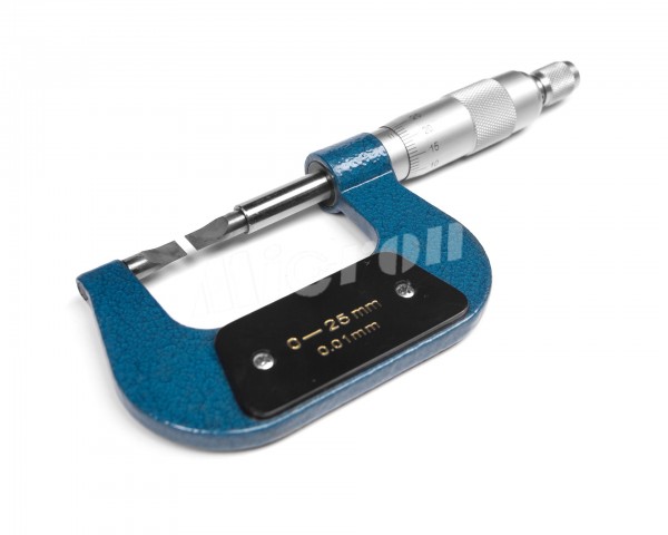 Микрометр специальный МК-НП- 125 0,01 с 2-мя ножевидными пяткaми SHAN