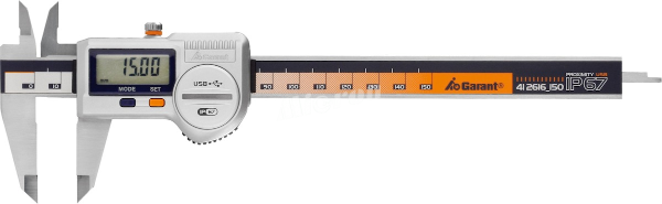 Штангенциркуль 150/0.01 эл. IP67 выв. данных Garant 412616 150