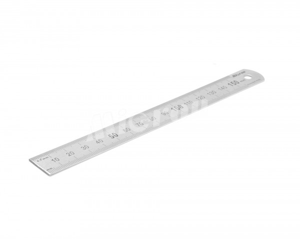 Линейка измерительная 150х19мм металлическая Micron