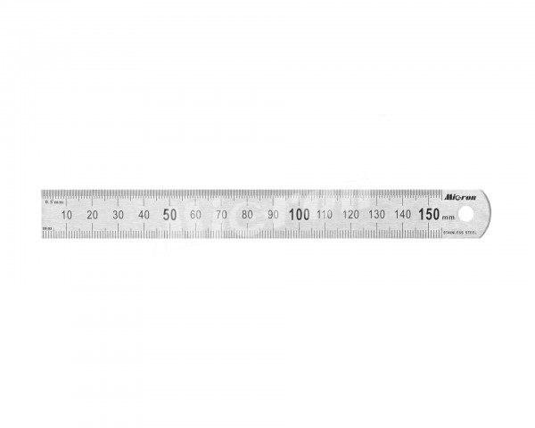 Линейка измерительная 150х19мм металлическая Micron