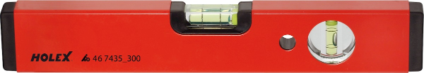 Уровень 2-х пузыр.,0,3 м 0.5мм/м алюминий Holex 467435 300