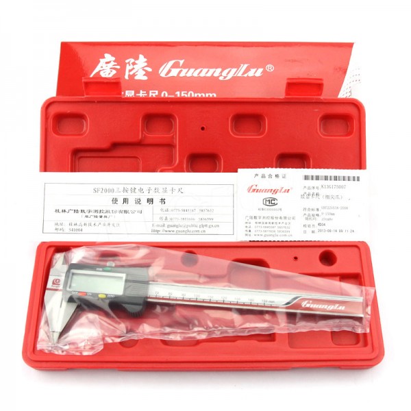Штангенциркуль цифровой 0-150 0,01 с точечными губками 111-201 Guanglu